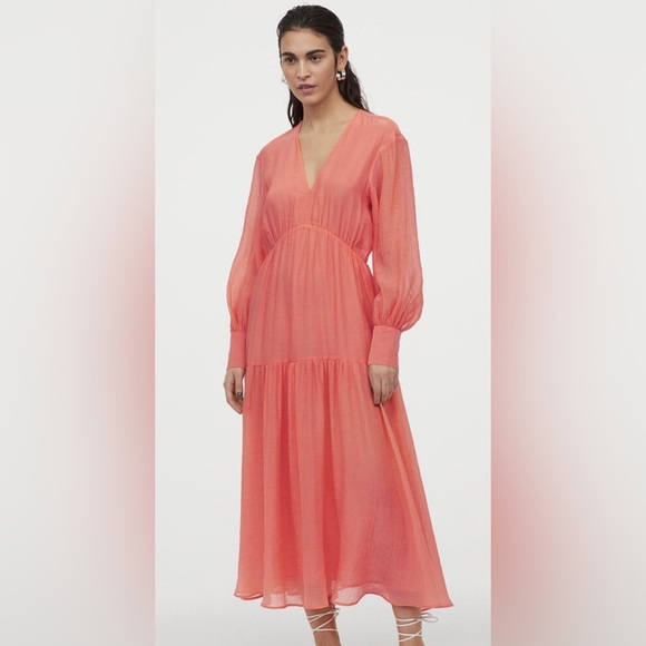 H&M LONG LYOCELL-BLEND DRESS - Picture 1 of 10